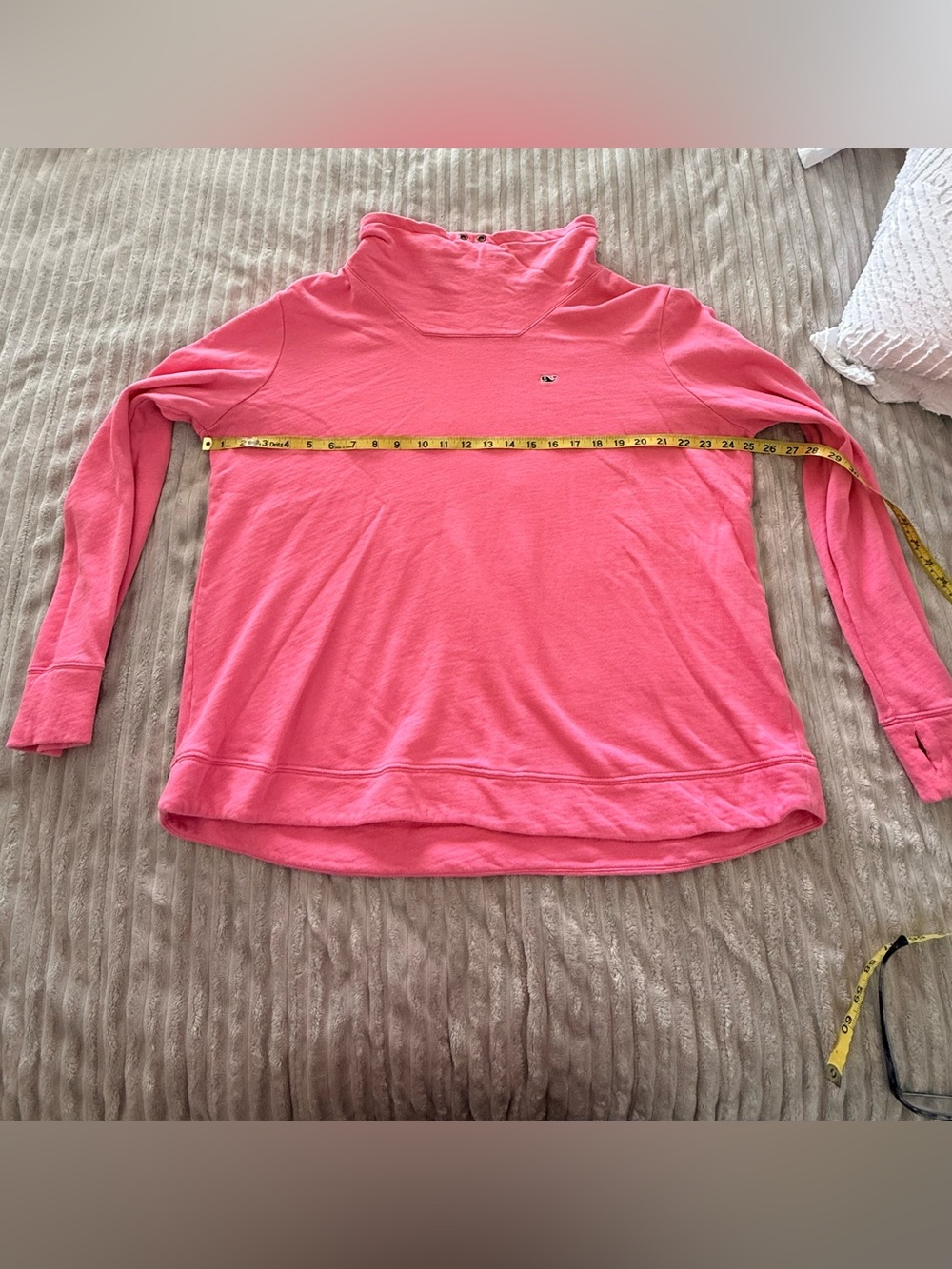 Vineyard Vines Bright Pink Funnel Neck Pullover